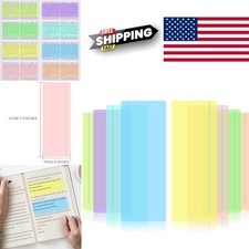 Guided Reading Highlight Strips 8 Pack Assorted Colors for Visual Stress Relief