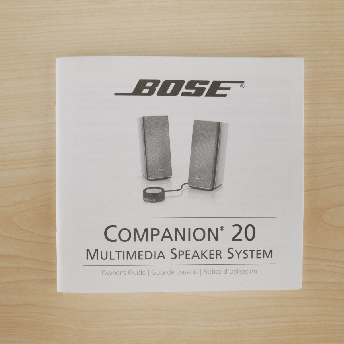 bose companion 20 manual BOSE COMPANION 20 Multimedia SPEAKER SYSTEM OWNERS GUIDE MANUAL