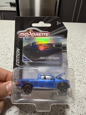 Majorette- Ford F-150 Raptor- Limited Edition- Metallic Blue- Moving Parts