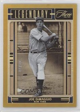 2025 Panini Three and Two Legendary Holo Gold 4/10 Joe DiMaggio #L-JDM HOF 05yh