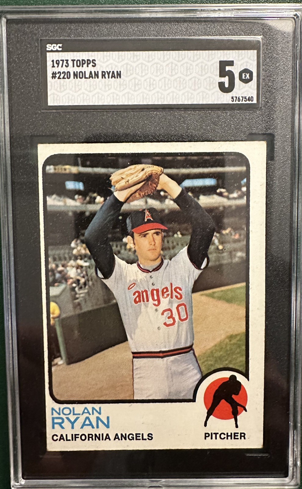 1973 Topps #220 Nolan Ryan PSA 5 EX California Angels