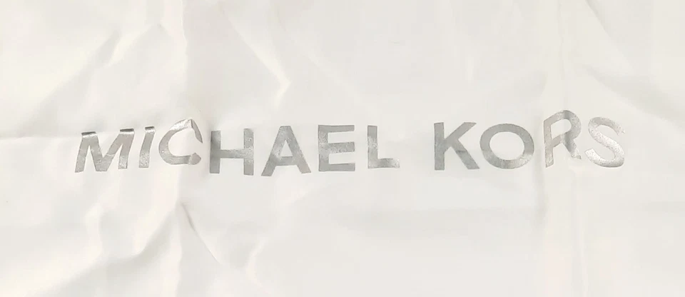 Bolso antipolvo Michael Kors con cordón 18”x18” bolso de mano almacenamiento logotipo plateado Foto 3 de 3