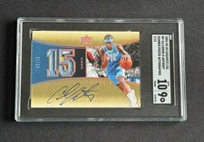 2004-05 Exquisite Collection Carmelo Anthony Number Pieces Auto /15 SGC 9/10