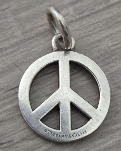 Tiffany & Co. Sterling Silver Peace Sign Charm Pendant