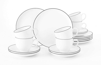 Seltmann Weiden Kaffeeservice 18-teilig Lido Black Line 001.737147
