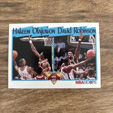 1991-92 NBA Hoops - League Leaders Hakeem Olajuwon, David Robinson #309
