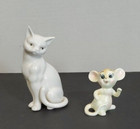 CAT & MOUSE FINE Figurines VINTAGE Bone China Detail Crafted Labels/ 2 WHOLESALE — photo 2