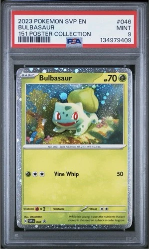 Pokemon SVP EN-SV Black Star Promo Bulbasaur 151 Poster Collection 46 2023 PSA 9