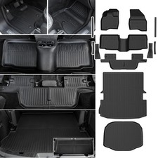 Floor Mats Cargo Mat Set for 2015-2019 Ford Explorer 7 Seats, All Weather TPE...