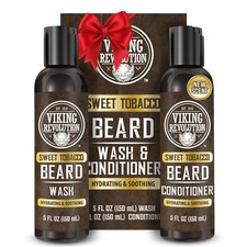 Viking Revolution Beard Wash and Beard Conditioner for Men with Argan Oil and...