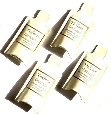 The Thymes Goldleaf Perfumed Body Creme Rich And Nourishing Travel Set 4pcs.