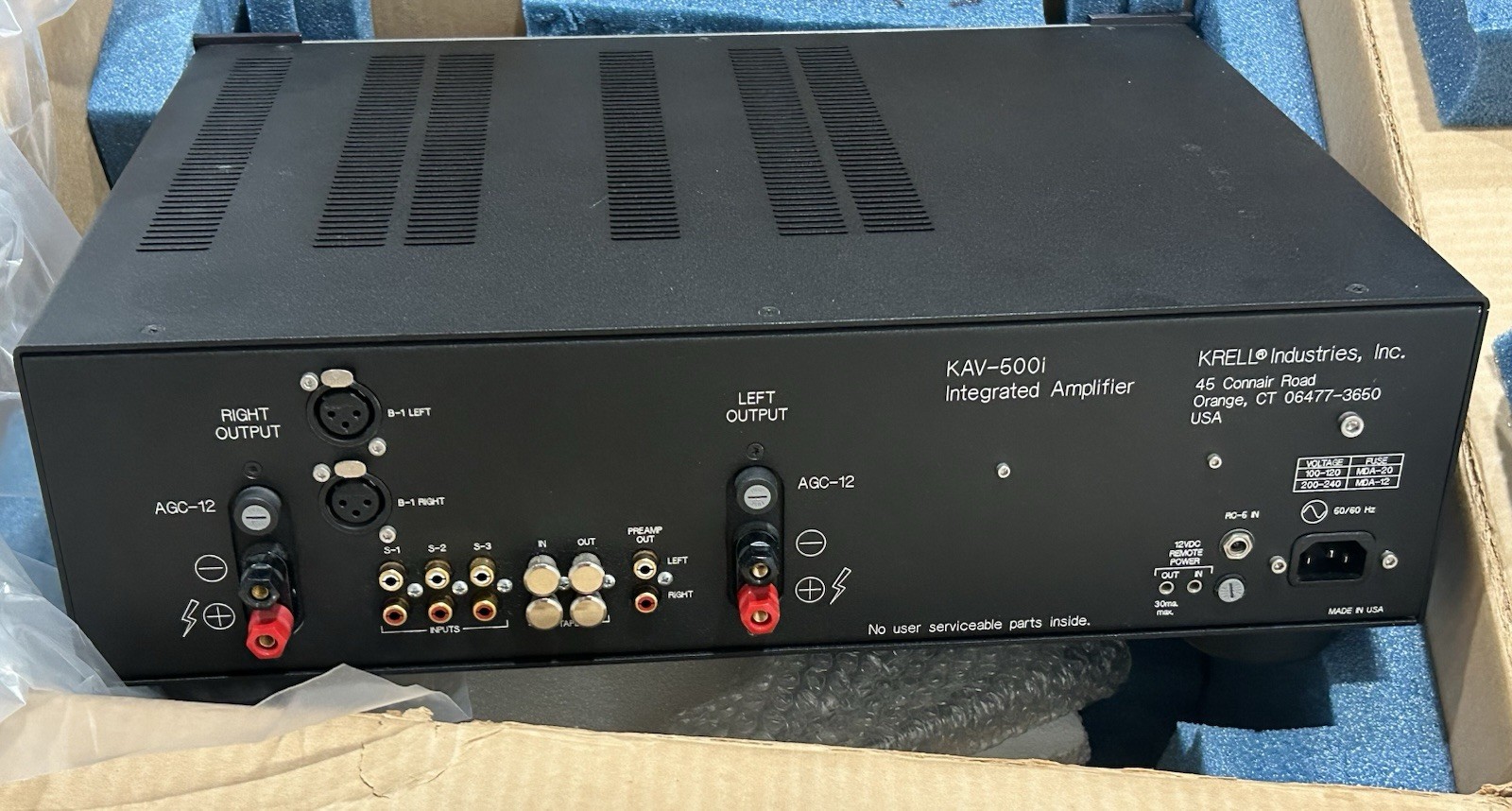 Krell KAV-500i Integrated Amplifier - Factory Remote + Box - 250 WPC - MINT