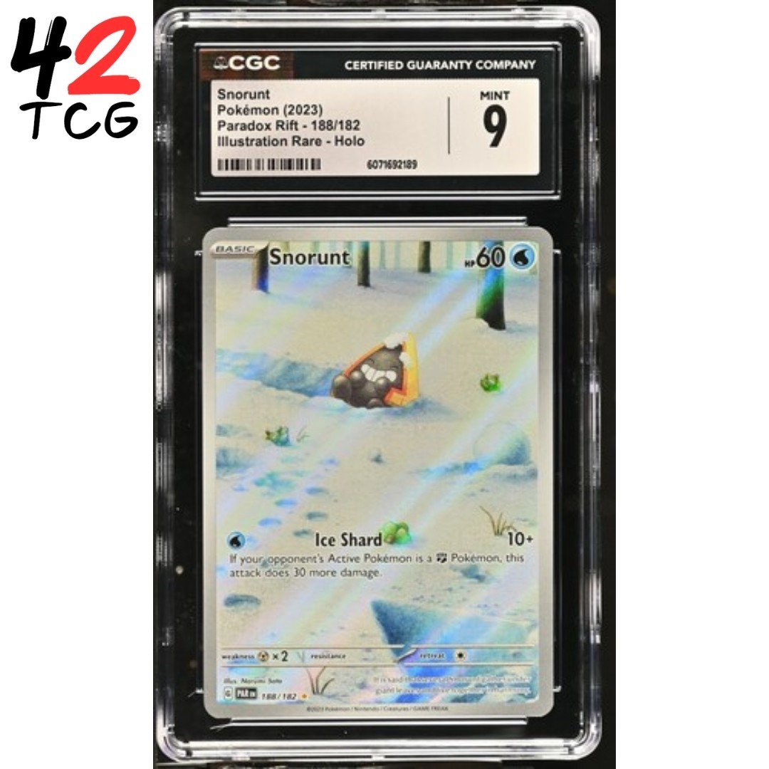 CGC Mint 9 Snorunt 188/182 Pokémon Paradox Rift PAR EN