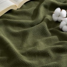 Bedsure 100 Cotton Blanket King 108" x 90" , 03 - Olive Green