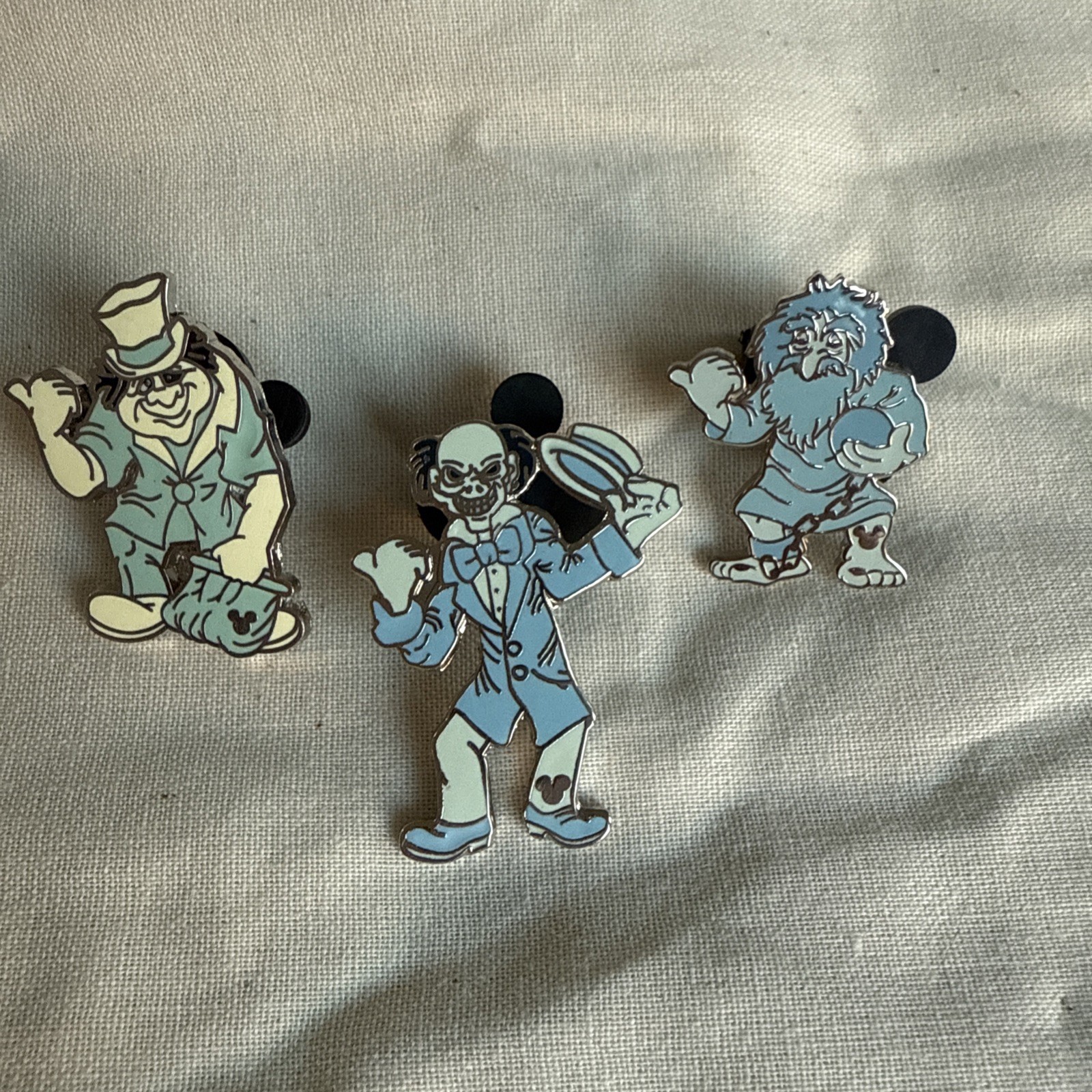 Disney Pin Set Of Three Hitchhiking Ghost Haunted Mansion