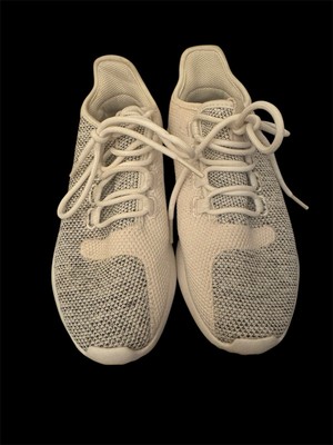 adidas Men's Cream and Grey Sneakers  Size 3.5