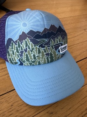 Simms Fishing Products  Snapback Hat Cap Blue/Purple Adjustable