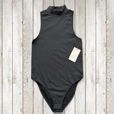 A New Day Gray Mock Neck Sleeveless Bodysuit XS NWT