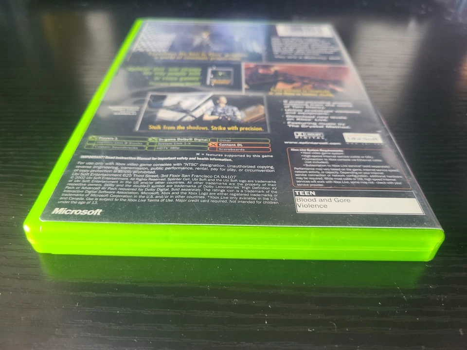 Tom Clancy's Splinter: Cell - Original XBox CIB Jogo, Estojo e Manual - Imagem 4 de 4
