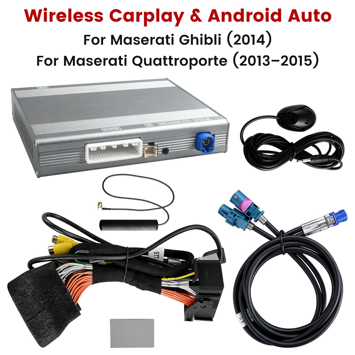 For Maserati Quattroporte Wireless Apple Carplay Android Auto Retrofit Decoder