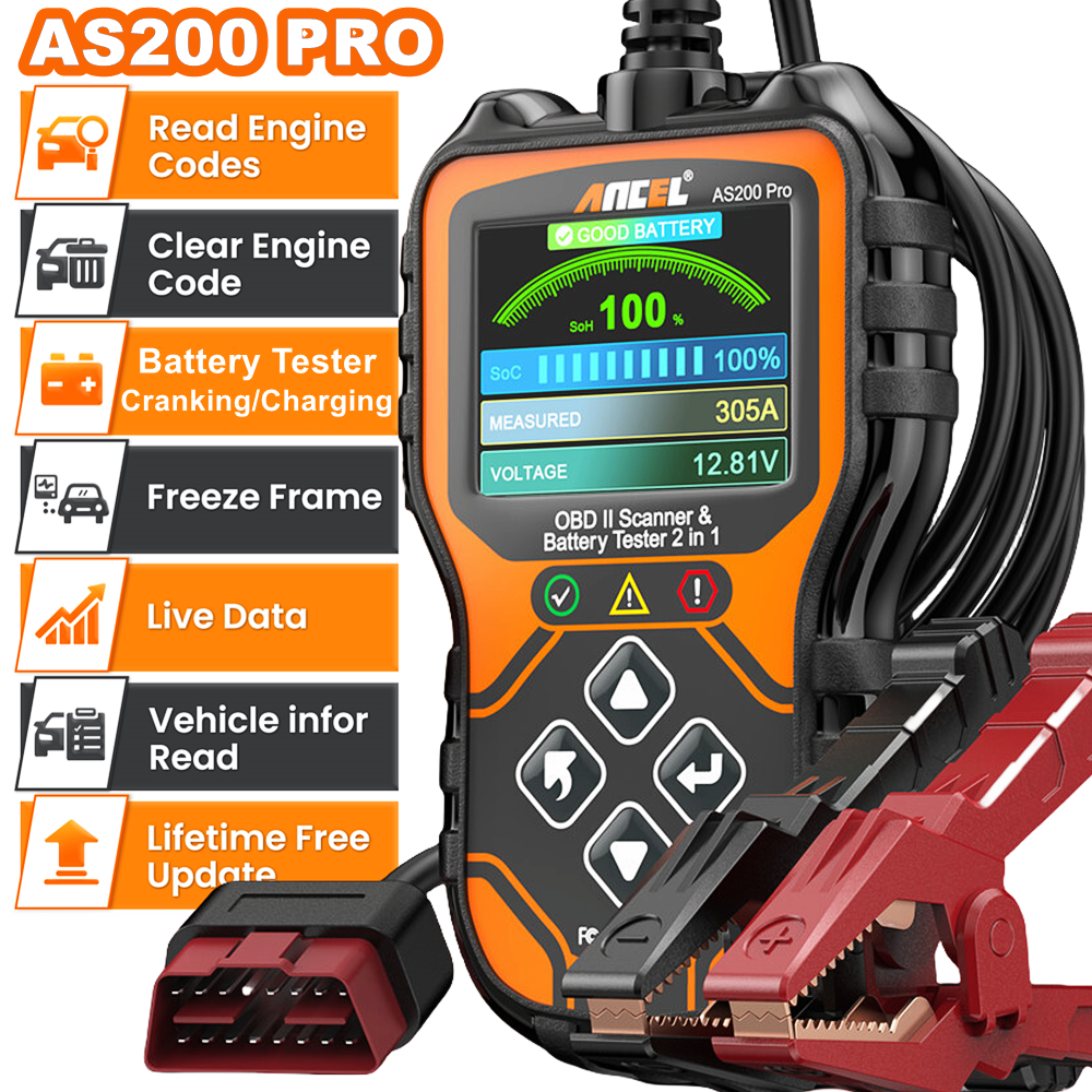 ANCEL AS200 PRO OBD2 Scanner Code Reader OBD II Check Engine Car Diagnostic Tool ANCEL AS200 PRO OBD2 Scanner Code Reader OBD II Check Engine Car Diagnostic Tool