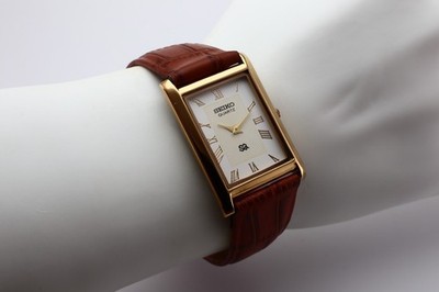 Vintage Seiko Slim Tank Quartz Men's Watch, Gentleman s Choice - FREE SHIPPING