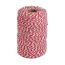 Twine, 656 Feet 200m Cotton Bakers Twine Ribbon for Baking, Red and White