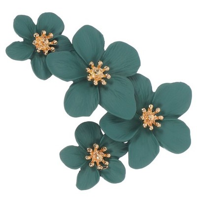 Blumenohrringe Schöne dekorative Eardrop Modische Ohrringe für Frau (Grün)