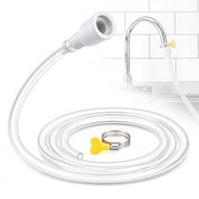 Set Sink Hose for Faucet with Faucet Adapter and Clamp Flexible 6 ft 1