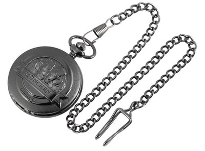 Excellanc Herren Taschenuhr Quarz München Metall Kette grau Sprungdeckel Sackuhr