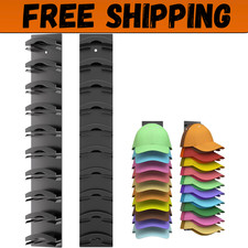 2 Pack Hat Organizer for Baseball Caps, Hat Rack for Wall with Strong Adhesive H