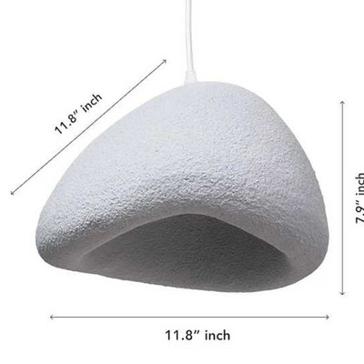Bamodi Wabi-Sabi Gray Pendant Light 11.8in Hardwired Wall Switch BAMO-000203