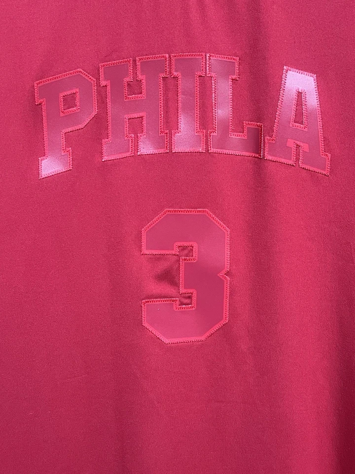 Allen Iverson Phila 76ers Rare Mitchell & Ness Throwback Jersey Red Out Women M - Image 3 of 4