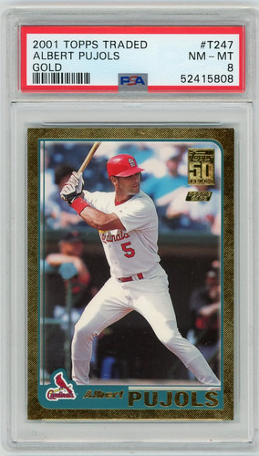 2001 Topps Traded Albert Pujols #T247 Gold PSA 8