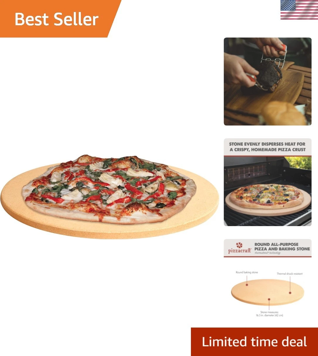 ThermaBond 18" Baking Stone - Superior Pizza Stone for Perfectly Cooked Crusts
Opens in a new window