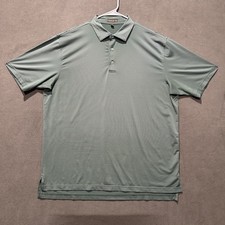 Peter Millar Summer Comfort Shirt Mens XL Green Striped Golf Polo GUC