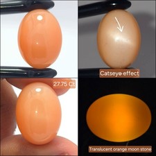 Natural Moonstone cabochon 27.75 ct Orange Ca...