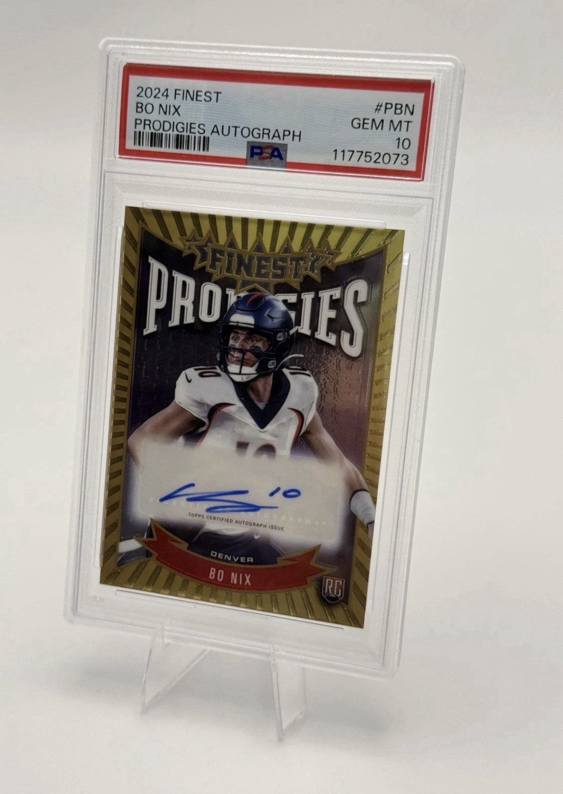 Bo Nix Topps Finest Prodigies Autographs #PBN Base