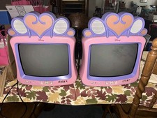 Disney Princess Pink 13" CRT TV DVD Player with 1 Remote- Speaker- TV -DVD
