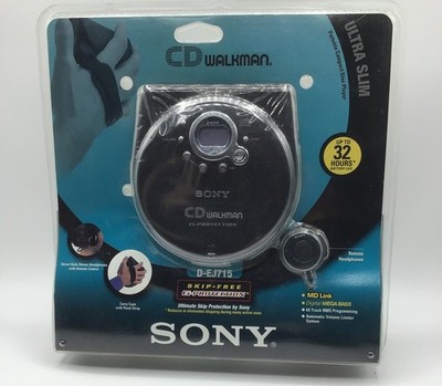 Rare Vintage Sony Walkman - Portable CD Player - Black (D-EJ715/HM