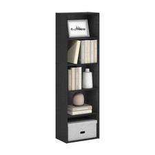 Furinno LUDER Book Shelf, 5-Tier Bookshelf, Bookcase with 5-Tier, Blackwood