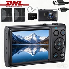 4K Digitalkamera UHD Fotokamera 64MP Kompaktkameras Fotoapparat 18X Digitalzoom