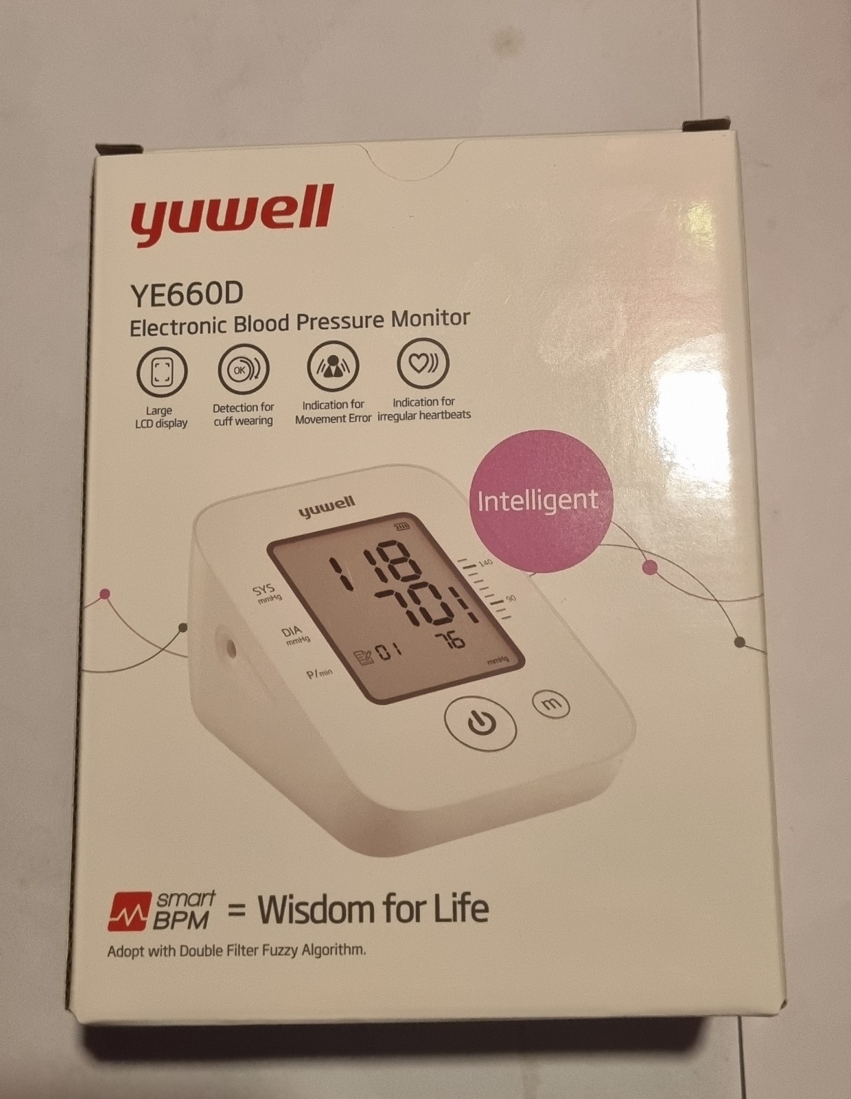 yuwell Oberarm Blutdruckmessgerät Manschette 22 bis 45 cm YE660D