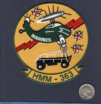 HMM-363 RED LIONS USMC HRS-1 H-34 Vietnam Helicopter Squadron Patch 