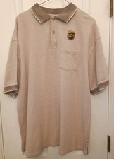 Vintage UPS United Parcel Service Uniform Polo Shirt Mens 2XL Tan Brown