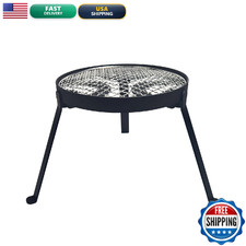 Ybtmg Folding Campfire Tripod 304 Stainless Steel Grill Heavy Duty Cast Iron