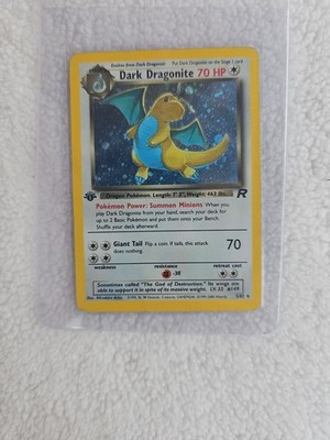 Pokémon TCG Dark Dragonite Holo Rare Card 1st Edition 5/82