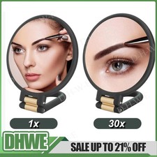 30X Magnifying Mirror, Travel Hand Mirrors w/ Handle Double Side Handheld Mirror