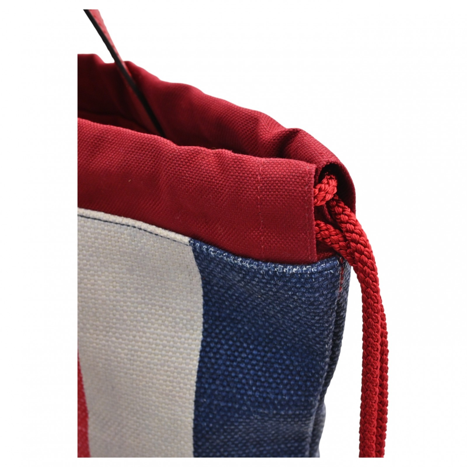 Auth GUCCI Logo Drawstring Medium Backpack Tricol… - image 8