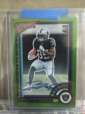Panini 2022 Classics Zamir White Green Signatures Auto #184 /15 Raiders